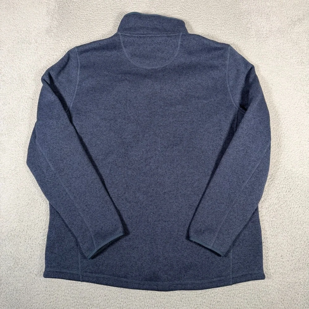 LL Bean Jacket Men XLT Tall Blue Sweater Fleece Full Zip Outdoor Slightly Fitted